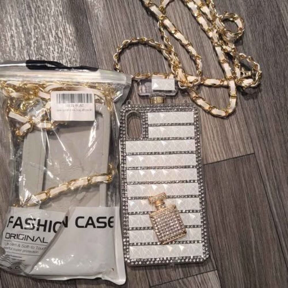 Sparkly iPhone XR Phone Cases with Chain Strap